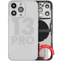 Back Housing W/ Charging Port Flex & Small Parts  For iPhone 13 Pro (EU / Global Version) (Used OEM Pull: Grade A) (Silver)