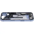 Mid-Frame Housing W/ Charging Port Flex & Small Parts  For iPhone 17 (US Version) (Used OEM Pull: Grade A) (Mist Blue)