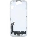 Mid-Frame Housing  W/ Charging Port Flex & Small Parts  For iPhone 15 (US Version) (Used OEM Pull: Grade B) (Blue)