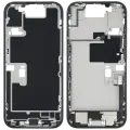 Mid-Frame Housing  W/ Charging Port Flex & Small Parts  For iPhone 16 Pro (EU / Global Version) (Used OEM Pull: Grade C) (White Titanium)