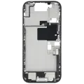 Mid-Frame Housing  W/ Charging Port Flex & Small Parts  For iPhone 16 Pro (EU / Global Version) (Used OEM Pull: Grade C) (White Titanium)