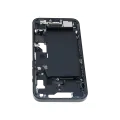 Mid-Frame Housing  W/ Charging Port Flex & Small Parts  For iPhone 14 (US Version) (Used OEM Pull: Grade B) (Midnight)