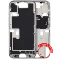 Mid-Frame Housing  W/ Small Parts For iPhone 16 Pro (EU / Global Version) (Used OEM Pull: Grade B) (White Titanium)