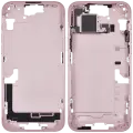 Mid-Frame Housing W/ Small Parts For iPhone 15 Plus (EU / Global Version) (Used OEM Pull: Grade B) (Pink)