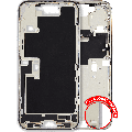 Mid-Frame Housing  W/ Small Parts For iPhone 16 Pro Max (EU / Global Version) (Used OEM Pull: Grade A) (White Titanium)