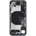Back Housing W/ Charging Port Flex and Small Components Pre-Installed For iPhone SE (2022) (Used OEM Pull: Grade B) (Midnight)