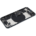 Back Housing W/ Charging Port Flex and Small Components Pre-Installed For iPhone SE (2022) (Used OEM Pull: Grade C) (Midnight)