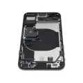 Back Housing W/ Charging Port Flex and Small Components Pre-Installed For iPhone SE (2022) (Used OEM Pull: Grade C) (Midnight)