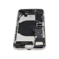 Back Housing W/ Charging Port Flex and Small Components Pre-Installed For iPhoneone SE (2022) (Used OEM Pull: Grade C) (Starlight)