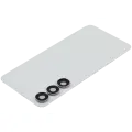 Back Cover Glass With Camera Lens For Samsung Galaxy S25 FE (No Logo) (Aftermarket Plus) (White)