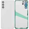 Back Cover Glass With Camera Lens For Samsung Galaxy S21 FE 5G (No Logo) (Aftermarket Plus) (White)
