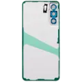 Back Cover Glass With Camera Lens For Samsung Galaxy S21 FE 5G (No Logo) (Aftermarket Plus) (White)