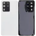 Back Cover Glass With Camera Lens For Samsung Galaxy S20 Ultra 5G (No Logo) (Aftermarket Plus) (Cloud White)