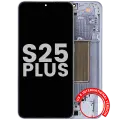 OLED Assembly With Frame For Samsung Galaxy S25 Plus 5G (US & International Version) (Used OEM Pull : Grade A) (Ice Blue)