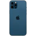 Back Housing W/ Charging Port Flex & Small Parts For iPhone 12 Pro Max (US Version) (Used OEM Pull: Grade C) (Pacific Blue)