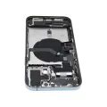 Back Housing W/ Charging Port Flex & Small Parts For iPhone 12 Pro Max (US Version) (Used OEM Pull: Grade C) (Pacific Blue)
