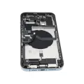 Back Housing W/ Charging Port Flex & Small Parts For iPhone 12 Pro Max (US Version) (Used OEM Pull: Grade C) (Pacific Blue)