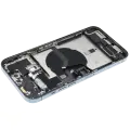 Back Housing W/ Charging Port Flex & Small Parts For iPhone 12 Pro Max (US Version) (Used OEM Pull: Grade C) (Pacific Blue)