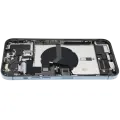 Back Housing W/ Charging Port Flex & Small Parts For iPhone 12 Pro Max (US Version) (Used OEM Pull: Grade C) (Pacific Blue)