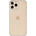 Back Housing W/ Charging Port Flex & Small Parts  For iPhone 13 Pro Max (US Version) (Used OEM Pull: Grade C) (Gold)