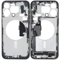 Mid-Frame Housing  W/ Charging Port Flex & Small Parts  For iPhone 15 Pro Max (US Version) (Used OEM Pull: Grade B) (Blue Titanium)