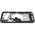 Mid-Frame Housing  W/ Charging Port Flex & Small Parts  For iPhone 15 Pro Max (US Version) (Used OEM Pull: Grade B) (Blue Titanium)