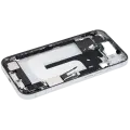 Mid-Frame Housing  W/ Charging Port Flex & Small Parts  For iPhone 16 (US Version) (Used OEM Pull: Grade C) (White)