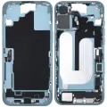 Mid-Frame Housing W/ Charging Port Flex & Small Parts For iPhone 16 Plus (EU / Global Version) (Used OEM Pull: Grade C) (Teal)