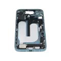 Mid-Frame Housing W/ Charging Port Flex & Small Parts For iPhone 16 Plus (EU / Global Version) (Used OEM Pull: Grade C) (Teal)
