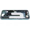 Mid-Frame Housing W/ Charging Port Flex & Small Parts For iPhone 16 Plus (EU / Global Version) (Used OEM Pull: Grade C) (Teal)