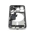 Mid-Frame Housing  W/ Charging Port Flex & Small Parts  For iPhone 15 Pro (US Version) (Used OEM Pull: Grade A) (White Titanium)