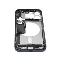 Mid-Frame Housing  W/ Charging Port Flex & Small Parts  For iPhone 15 Pro Max (US Version) (Used OEM Pull: Grade C) (Blue Titanium)