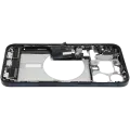 Mid-Frame Housing  W/ Charging Port Flex & Small Parts  For iPhone 15 Pro Max (US Version) (Used OEM Pull: Grade C) (Blue Titanium)