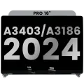 Complete LCD Display Assembly For MacBook Pro 16" (A3403 / A3186 Late 2024) (Used OEM Pull: Grade B) (Silver)