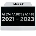Complete LCD Display Assembly For iMac 24" A2874 / A2873 (2023) / A2438 (2021)  (LG204A-215 LM235UH1 SDD1) (Used OEM Pull: Grade A) （Small Camera hole）(Silver)