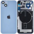 Back Glass w/ MagSafe Magnet & NFC & Flashlight Flex For iPhone 14 Plus (Genuine OEM) (Blue)