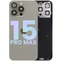 Back Glass w/ MagSafe Magnet & NFC & Flashlight Flex For IPhone 15 Pro Max (Genuine OEM) (Natural Titanium)