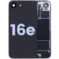 Back Glass w/ MagSafe Magnet & NFC & Flashlight Flex For iPhone 16e (Genuine OEM) (Black)