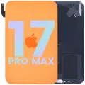 Back Glass w/ MagSafe Magnet & NFC & Flashlight Flex For iPhone 17 Pro Max (Genuine OEM) (Cosmic Orange)