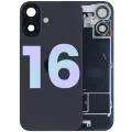 Back Glass w/ MagSafe Magnet & NFC & Flashlight Flex For iPhone 16 (Genuine OEM) (Black)