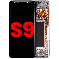 OLED Assembly With Frame For Samsung Galaxy S9 (Aftermarket Plus) (Sunrise Gold)