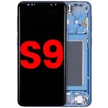 OLED Assembly With Frame For Samsung Galaxy S9 (Aftermarket Plus) (Coral Blue)