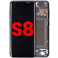 OLED Assembly With Frame For Samsung Galaxy S8 (Aftermarket Plus) (Midnight Black)