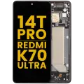 OLED Assembly With Frame For Xiaomi 14T Pro / Redmi K70 Ultra (Refurbished) (Titan Black)