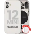 Back Housing W/ Small Parts For iPhone 12 Mini (EU / Global Version) (Aftermarket Plus) (White)