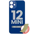 Back Glass With 3M Adhesive For iPhone 12 Mini (No Logo / Large Camera Hole) (Blue)