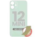 Back Glass With 3M Adhesive For iPhone 12 Mini (No Logo / Large Camera Hole) (Green)