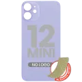 Back Glass With 3M Adhesive For iPhone 12 Mini (No Logo / Large Camera Hole) (Purple)