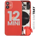 Back Housing W/ Small Parts For iPhone 12 Mini (EU / Global Version) (Used OEM Pull: Grade C) (Red)