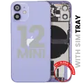 Back Housing W/ Charging Port Flex & Small Parts  For iPhone 12 Mini (EU / Global Version) (Used OEM Pull: Grade A) (Purple)